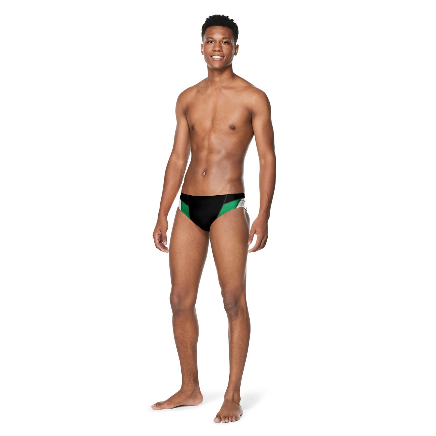 SWA1860034 SPEEDO EDGE SPLICE BRIEF ML 22-38 TEAM GREEN (MSRP $49.50)