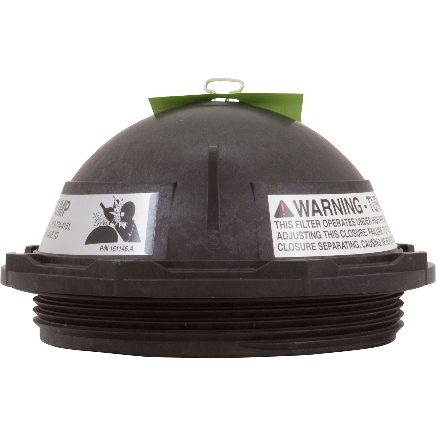 FILTER LID W/O-RING 6&quot; BUTTRESS THRD BLK N/S PENTAIR 152519Z