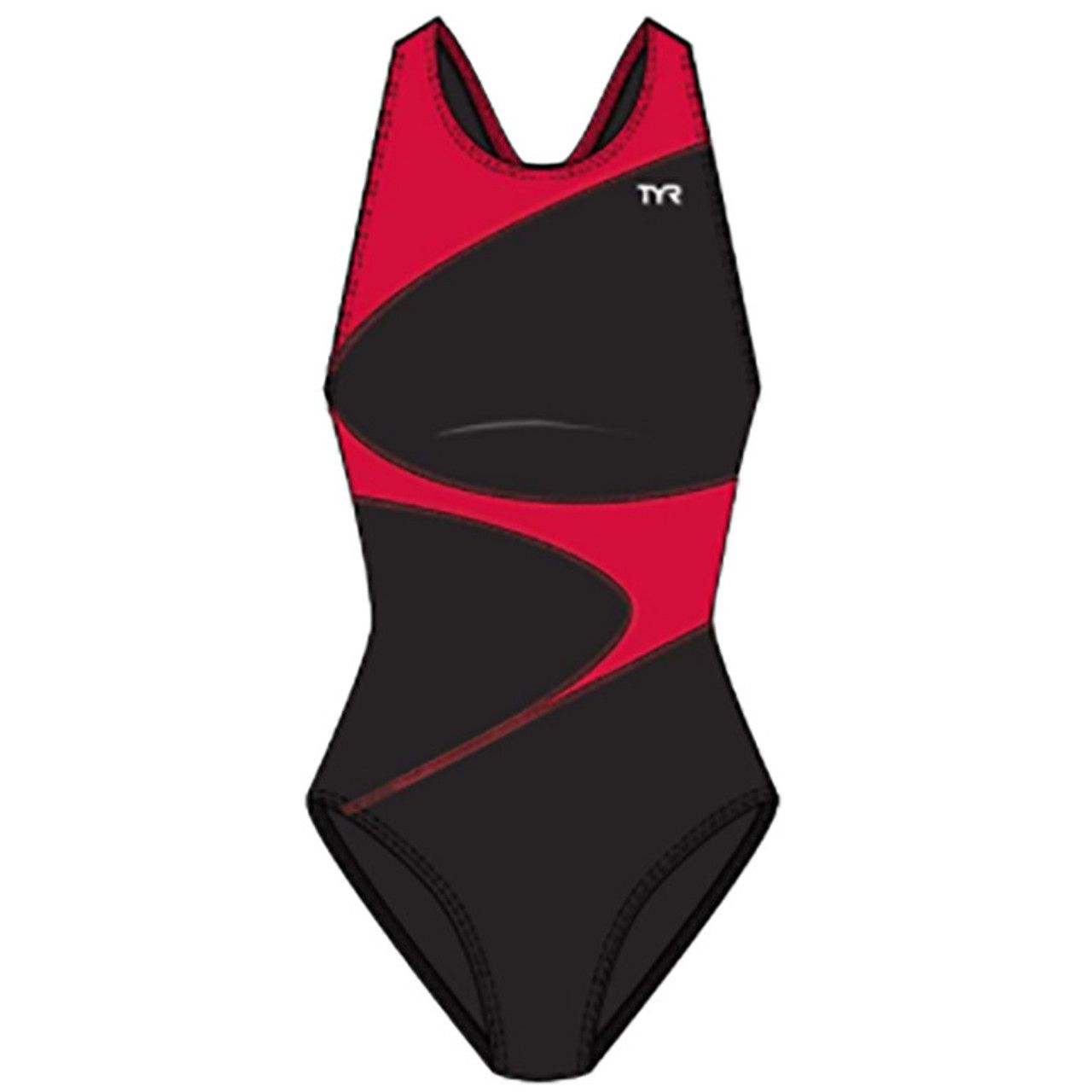 THS1880004 TYR MAXFIT DURAFAST ELITE VANGUARD SPLICE W/ EMB FM 22-40 MALI7 BLK/RED 002 (MSRP $105)