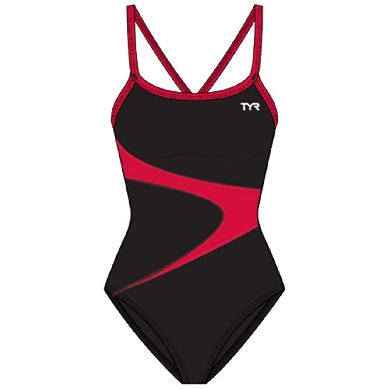 THS1880005 TYR DIAMONDFIT DURAFAST ELITE VANGUARD SPLICE W/ EMB FM 22-40 DALI7 BLK/RED 002 (MSRP $105)