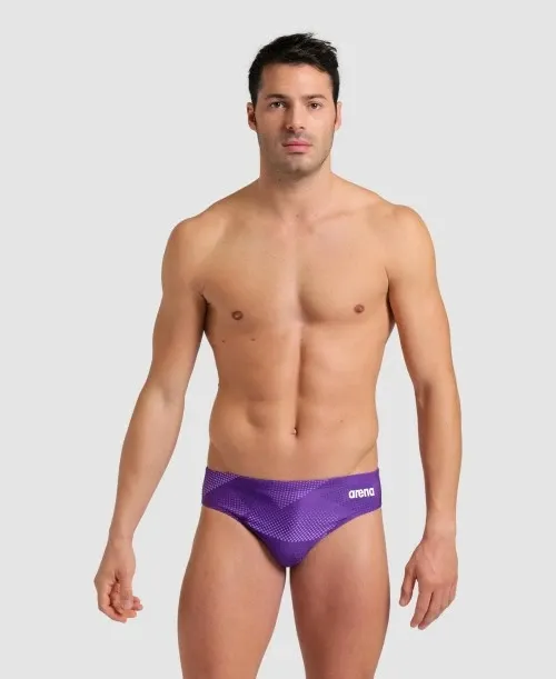 SAB1860069 ARENA BRIEF HALFTONE 006786 ML 20-42 BLK/PURPLE 900 (MSRP $50)