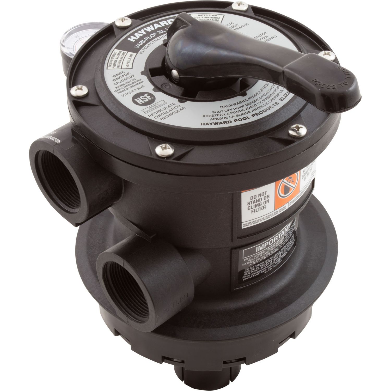 MULTIPORT VARI-FLO VALVE TOP MOUNT 1.5&quot; W/CLAMP HAYWARD SP0714T