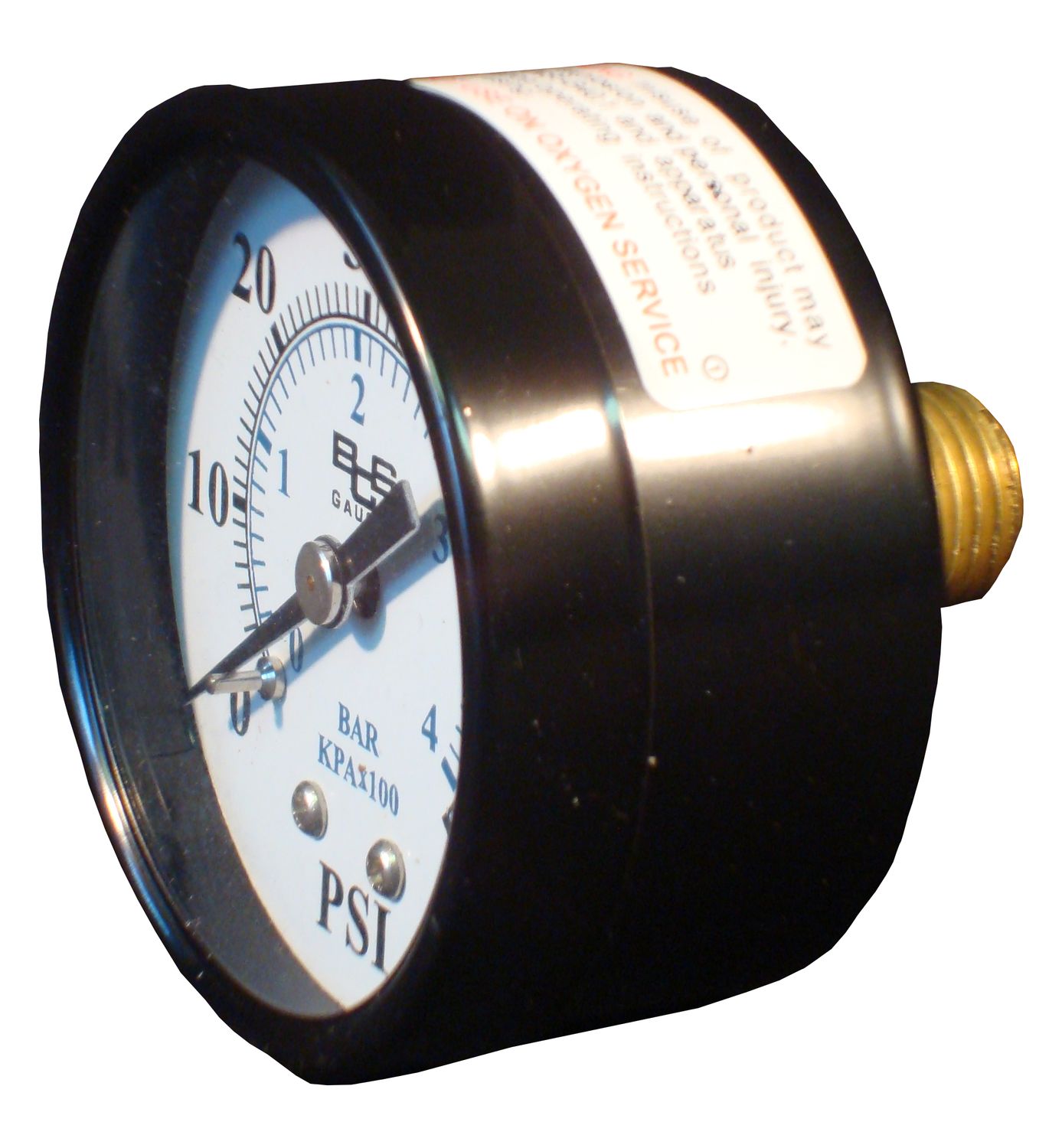PRESSURE GAUGE 0-60 1/4" BACK MOUNT