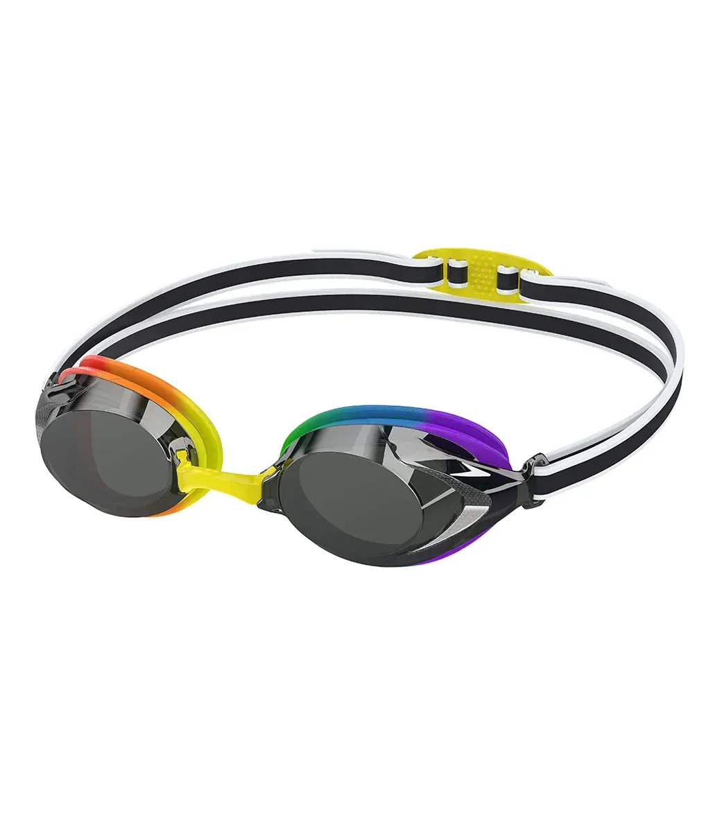 1892014 SPEEDO JR VANQUISHER 3.0 MIRRORED GOGGLE 8004751 RAINBOW/SMOKE/SILVER