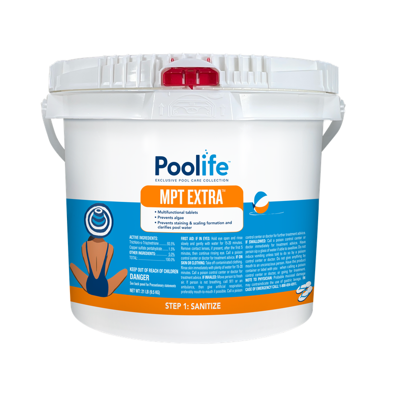 POOLIFE MPT EXTRA 3" CHLORINE TABS 21LB 42122 POOLIFE MPT EXTRA 3" CHLORINE TABS 21LB 42122