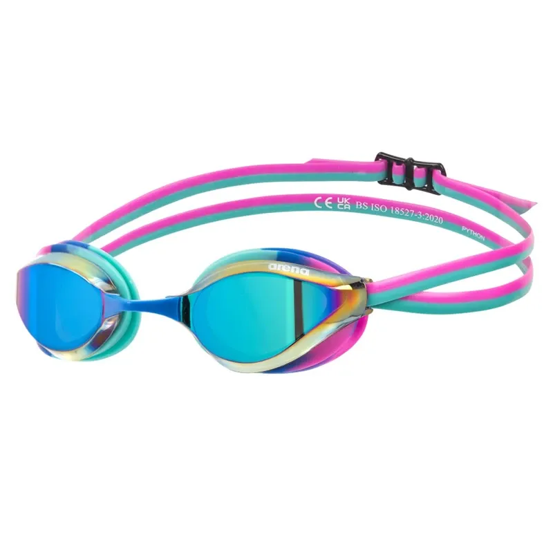 1610027 ARENA PYTHON MIRRORED GOGGLE 1E763 TURQUOISE/WATER/FUCHSIA 116