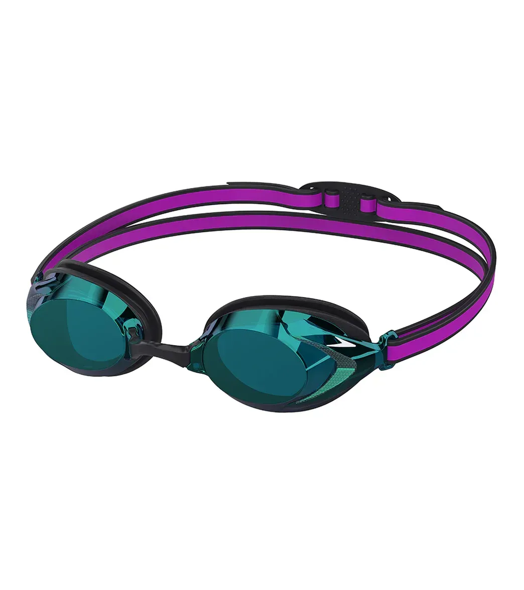 1892018 SPEEDO JR VANQUISHER 3.0 MIRRORED GOGGLE 8004751 BLACK/COBALT/EMERALD