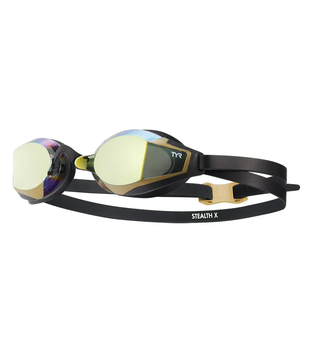 1870078 STEALTH X RACING GOGGLE MIRRORED LGSTLXM GOLD/BLACK 751