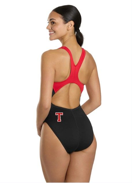 THS1880004 TYR MAXFIT DURAFAST ELITE VANGUARD SPLICE W/ EMB FM 22-40 MALI7 BLK/RED 002 (INC SHIPPING)