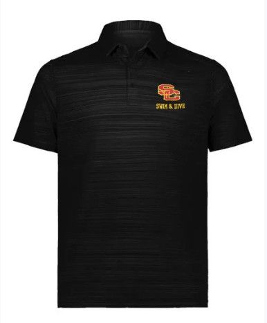 SAL1860032 SALP ML POLO W/ EMB SM-3XL PURSUIT BLACK #7001   (INC SHIPPING)