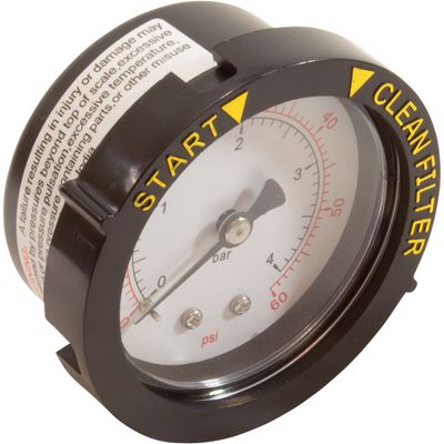 PRESSURE GAUGE BM 0-60 1/4" W/STARTCLEAN DIAL