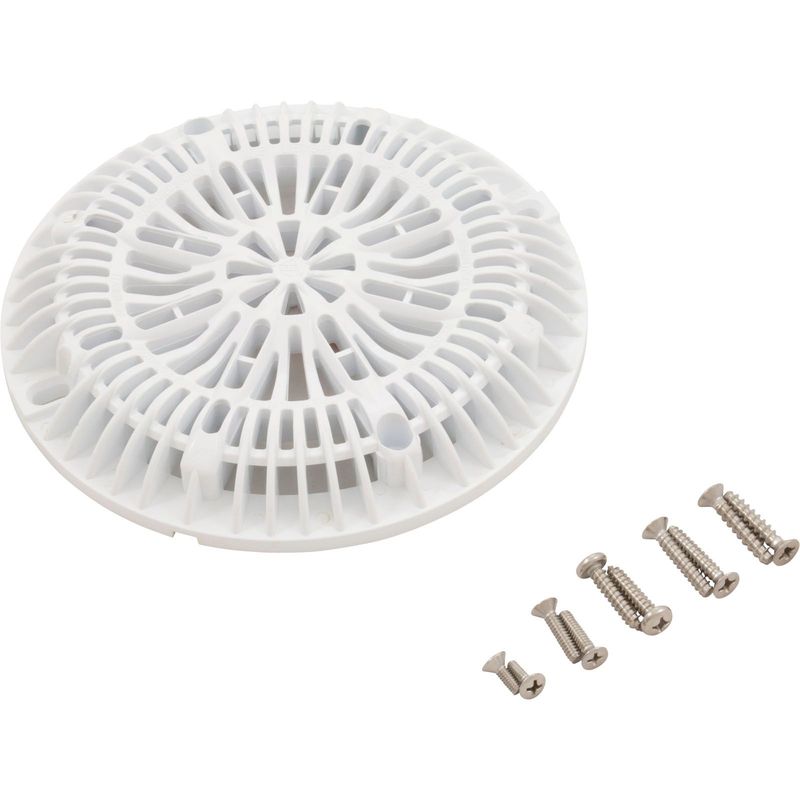 MAIN DRAIN COVER GALAXY 8" WHITE CMP 25507-100-000