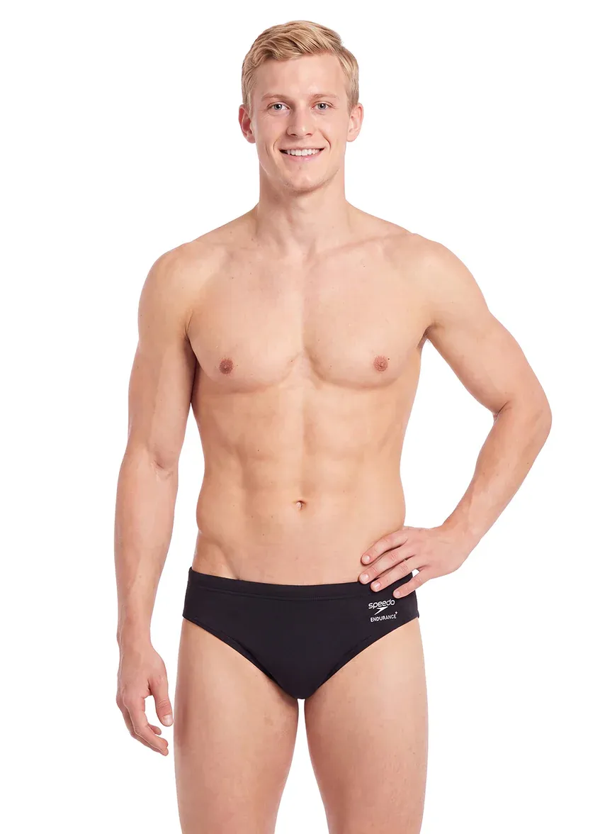 CAT1880028 SPEEDO BRIEF ENDURANCE+ SOLID W/ EMB 8A000509 ML 22-38 BLACK 002 (INC SHIPPING)