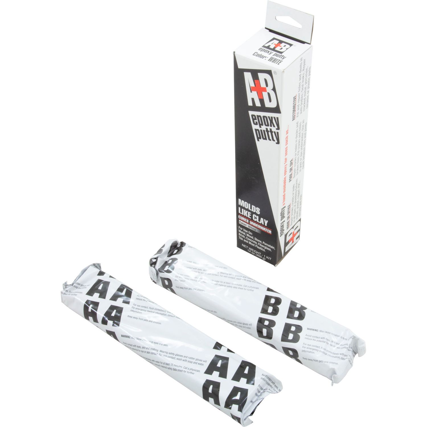 A+B EPOXY PUTTY 14OZ WHITE