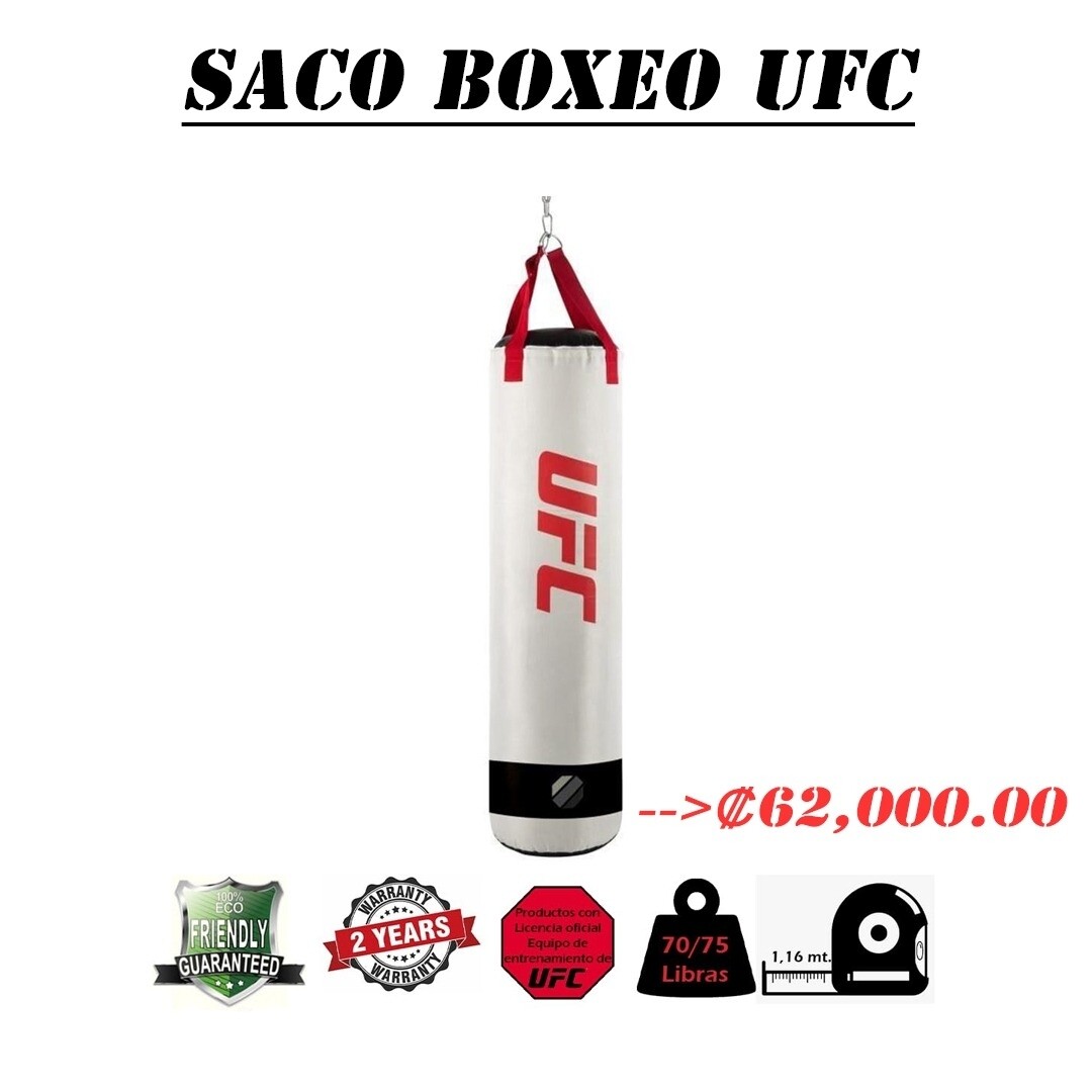SACO UFC BLANCO 1.16mts 70/75lbs 