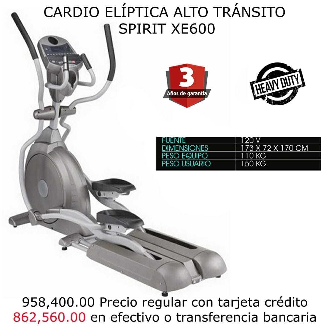 CARDIO ELIPTICA ALTO TRANSITO SPIRIT XE600