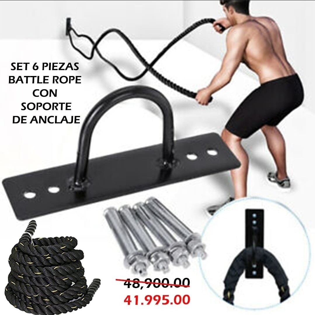 SET DE 6 PIEZAS BATLE ROP CON SOPORTE