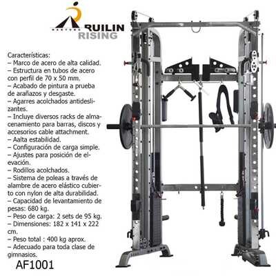 Maquina Multifuncional Comercial Polea y Smith/Mma Equipamientos