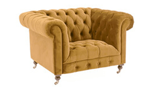 Darwin 1 seater Sofa Mustard
