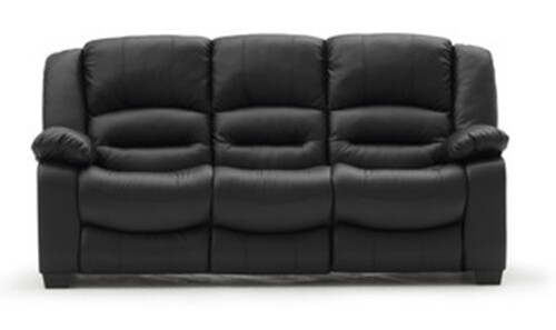 WINDSOR 3 Seater Fixed Sofa Black