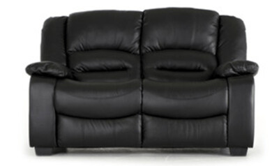 WINDSOR 2 Seater Fixed Sofa Black