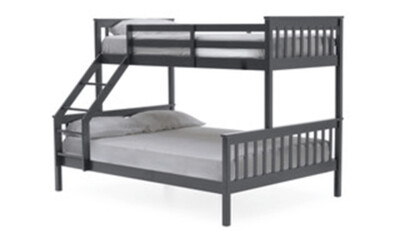 SARAH Bunk Bed - 3' & 4'6 Grey IN STOCK.