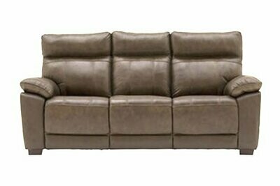 Palermo 3 Seater Fixed Brown