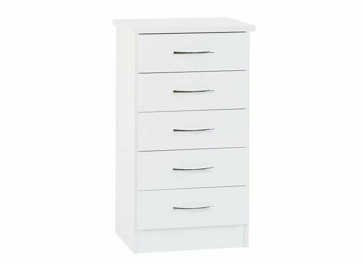 Nice 5 Drawer Chest White