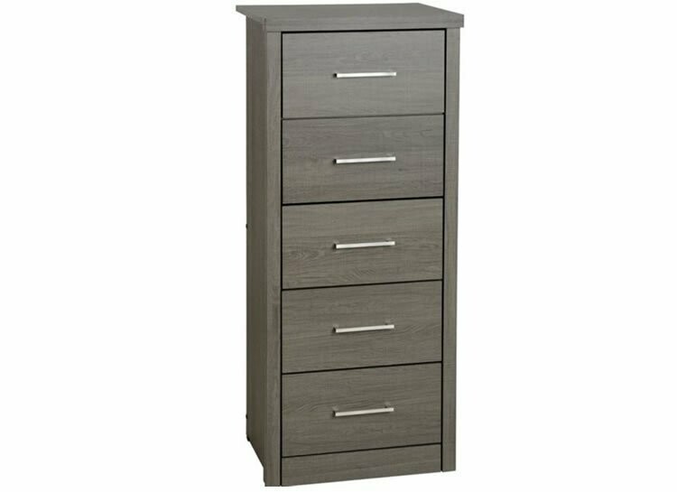 Lille 5 Drawer Locker Grey