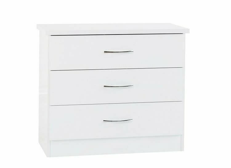Nice 3drawer Chest White
