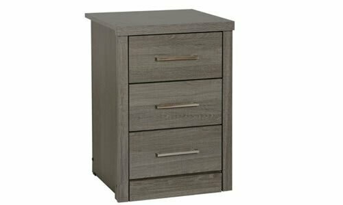 Lille 3 Drawer Locker Black Wood Grain