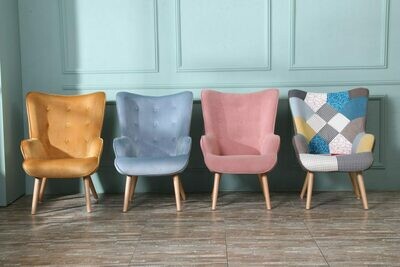Swiss Armchair. PATCHWORK CHAIR IN STOCK.