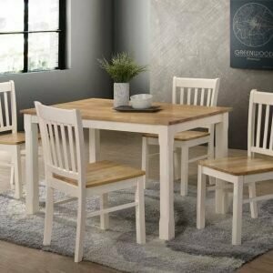 Ascot Table And 4 Chairs Cream.IN STOCK.