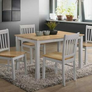 Ascot Table And 4 Chairs Grey