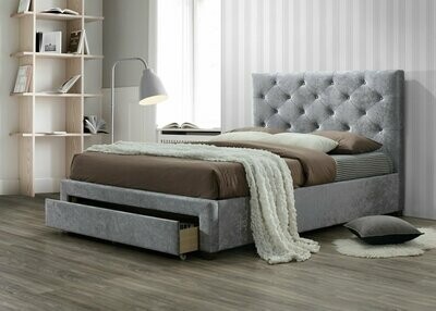 Melany 4.6 Grey Bed Frame