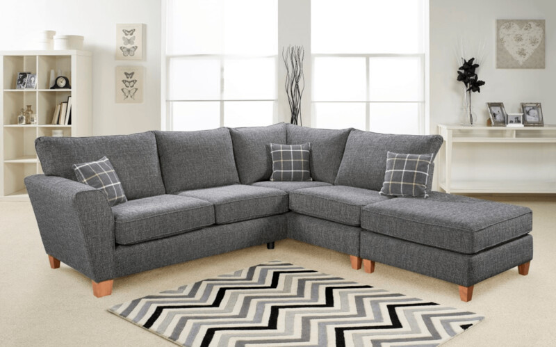 Lauren Corner Group Charcoal Fixed Back.