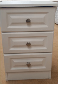 Ava White 3 Drawer Locker.IN STOCK.