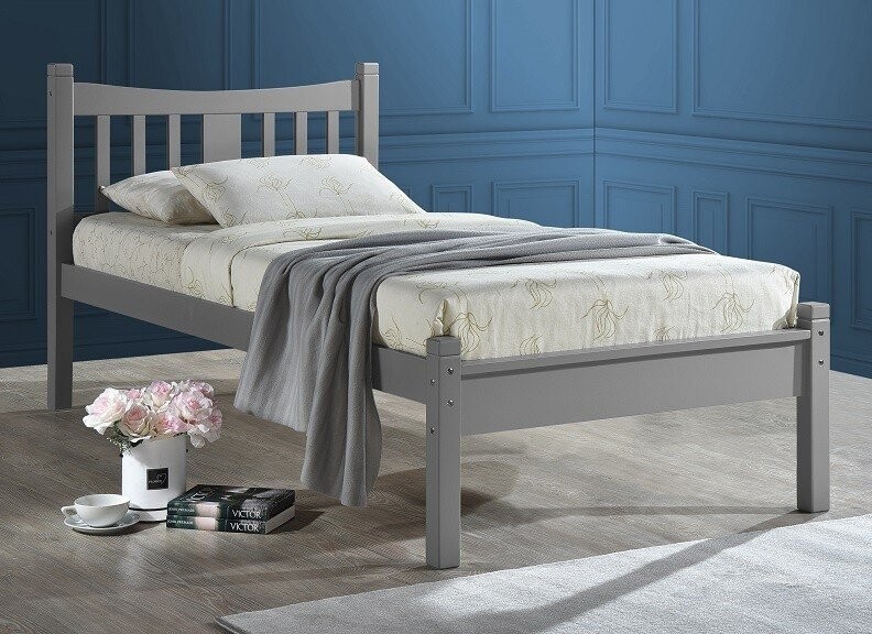 Ross 3FT Bed Frame Grey. IN STOCK GREY