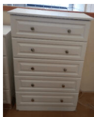 Antwerp 5 Drawer Chest White