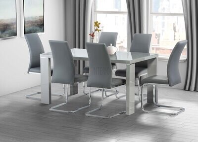 Capri Grey 1.5 Table & 6 Chairs