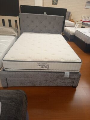 Melissa 4.6 Grey Bed Frame With End Drawer. WAS €550 NOW €299