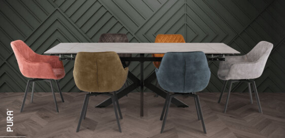 Bristol Table & 6 Swivel Chairs