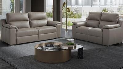 Garbo 3 + 2 Italian all leather couches
