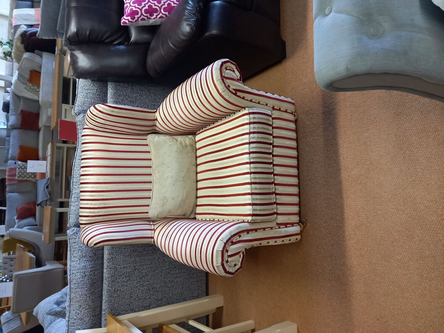 Wing Back Chair Floor Model