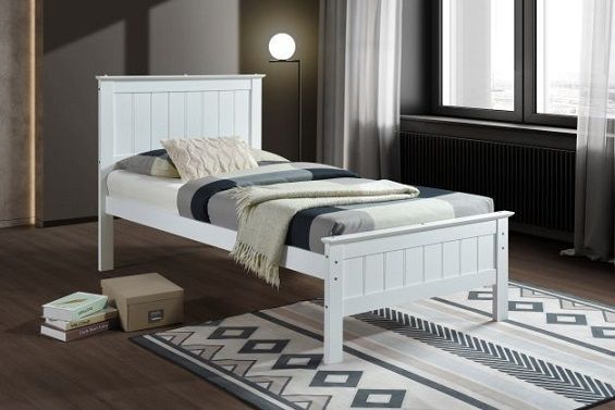 Mariott 3ft Bed Frame White. IN STOCK.