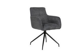 Theo Charcoal Swivel Chair