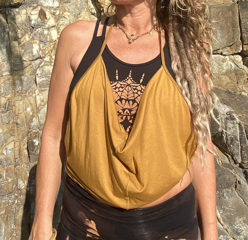 Bamboo Cowl Neck Halter