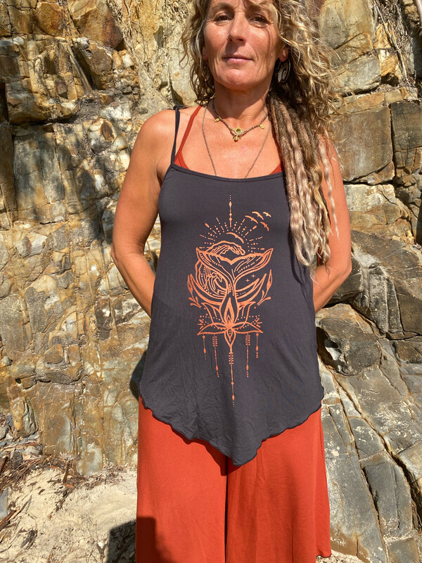 Ocean Daze Bamboo flow Top