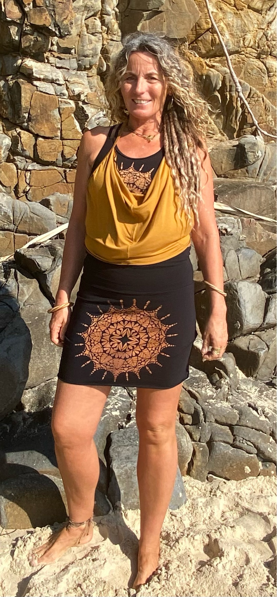 Hand-printed Mini skirt