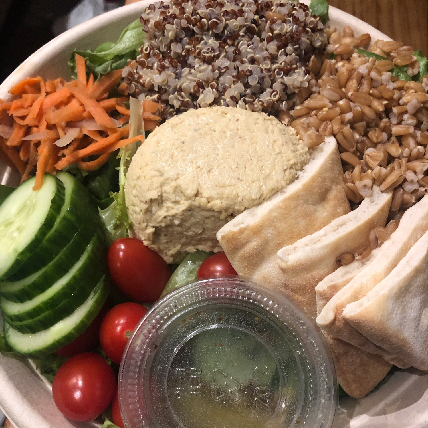 Hummus &amp; Grain Take-Out Salad Bowl